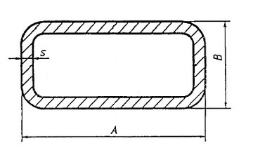 Схема нержавеющей прямоугольной трубы