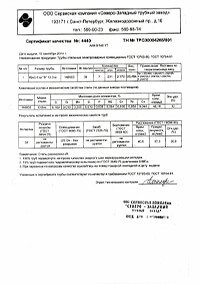 Сертификат соответствия электросварные трубы эс 89х3,5 (12м)